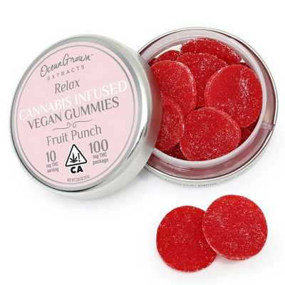 Ocean Grown - Relax Fruit Punch Vegan Gummies